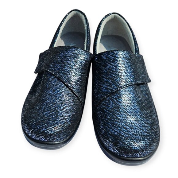 Alegria Shoes - Alegria Metallic Blue Comfort Shoes Model LAU-858.  Size EU 41. US 11.
